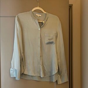 Vince Light Blue Silk Top